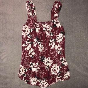 Floral Maroon Blouse